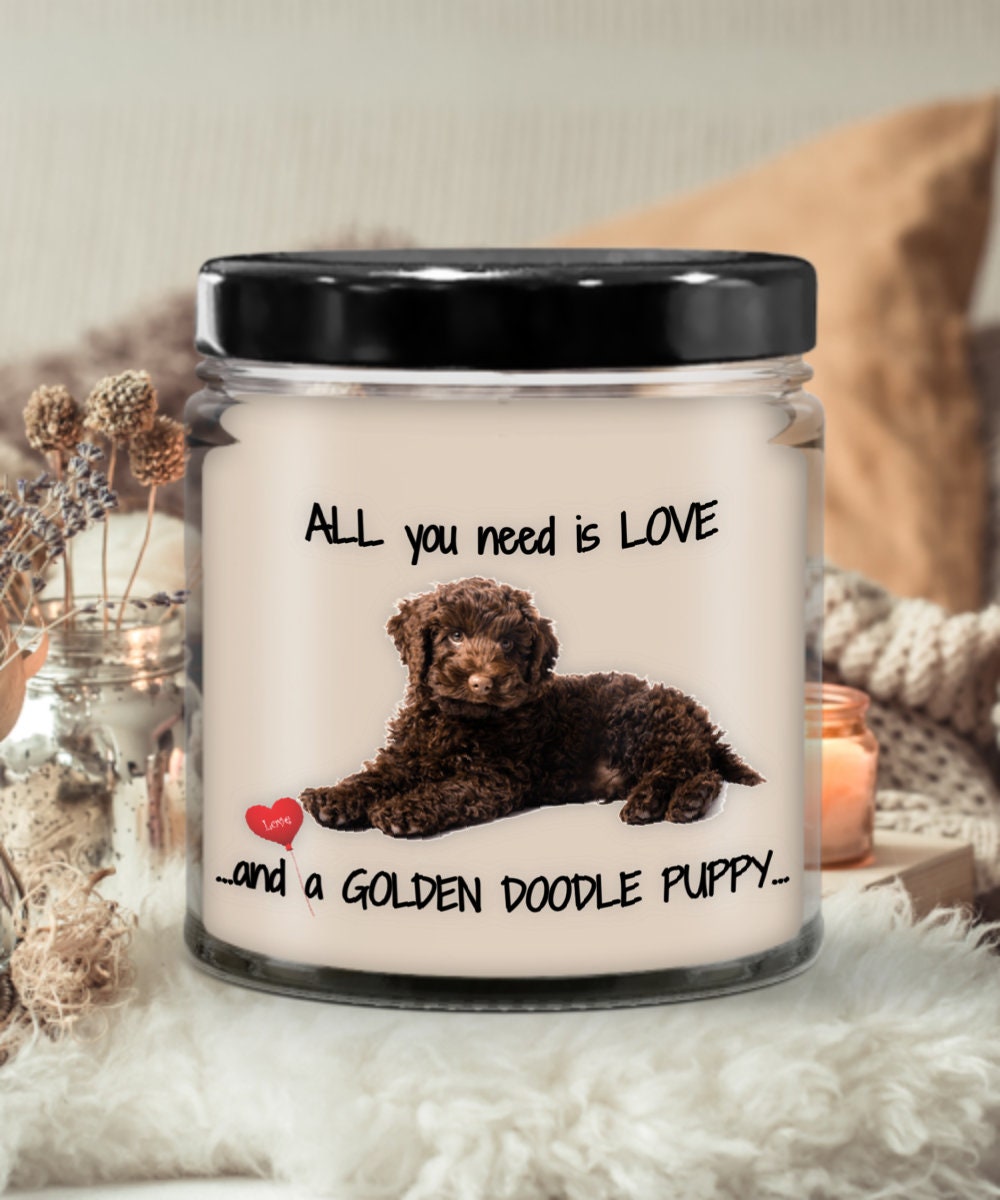 Goldendoodle Puppy Candle – Perfect Gift for Dog Moms & Goldendoodle Lovers