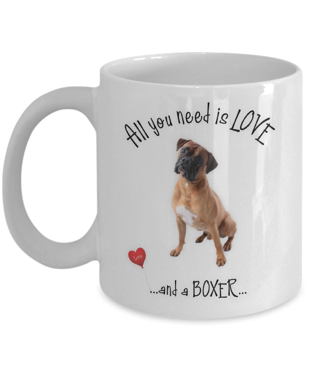 Show your love for Boxers with this adorable Boxer dog mom coffee mug