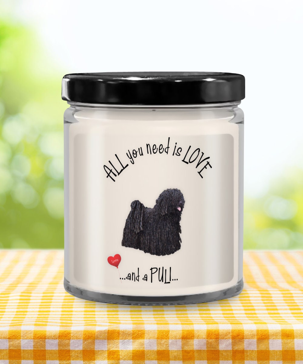 Puli Dog Vanilla Candle Gift for Pet Lovers and Dog Owners