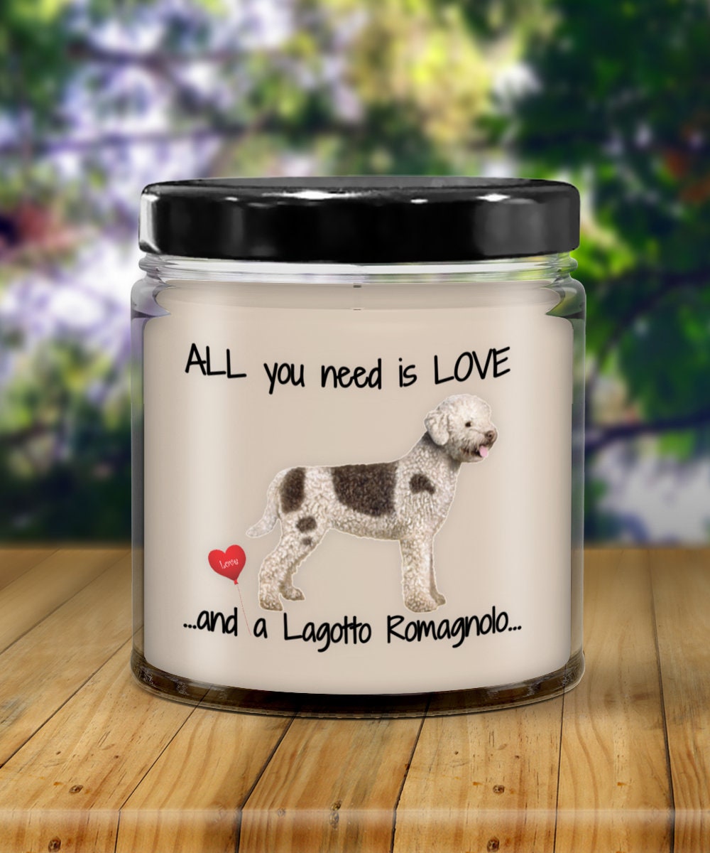 All you need is love and a Lagotto Romagnolo dog candle