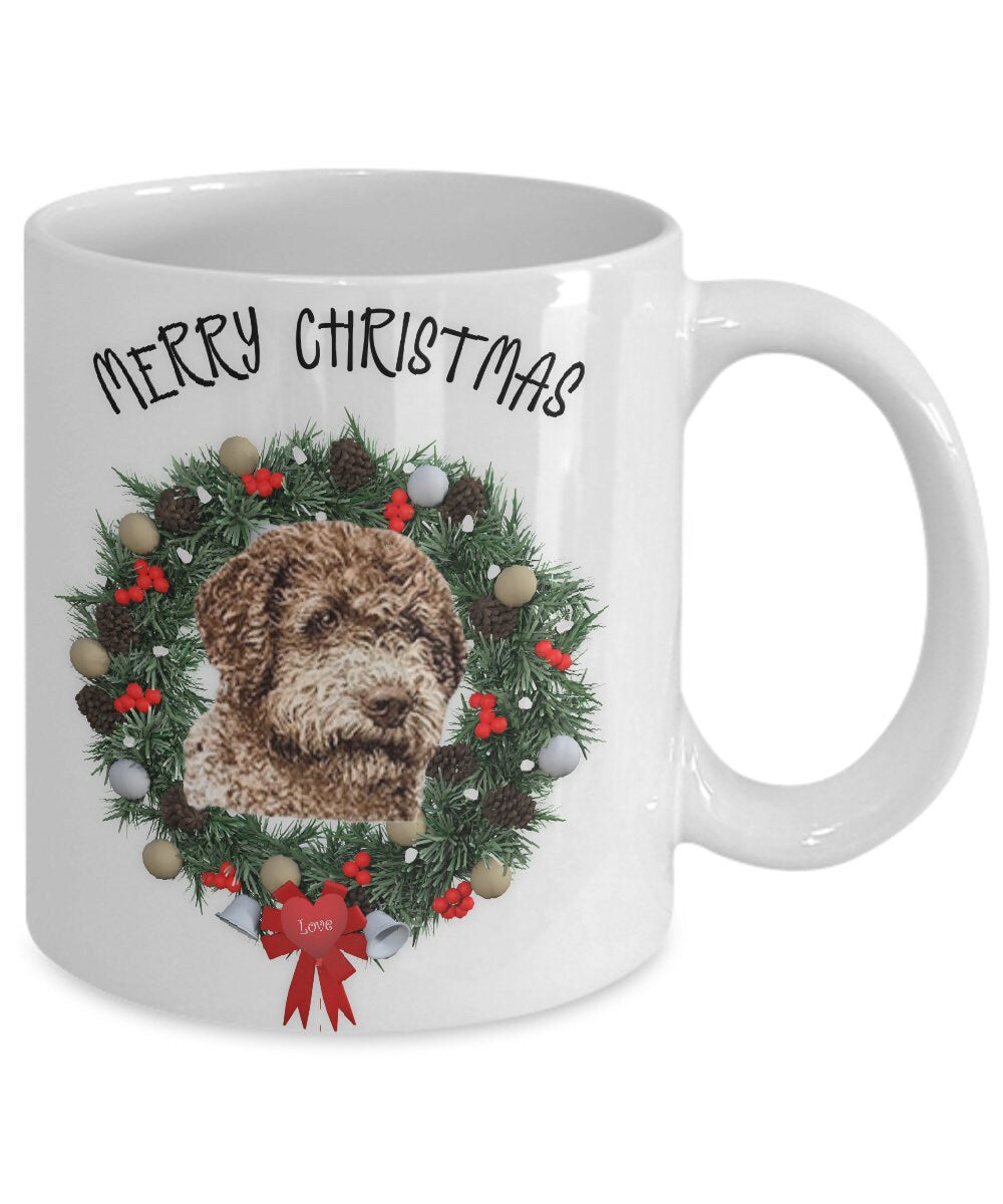 Lagotto Romagnolo Christmas Mug Festive Dog Holiday Coffee Cup