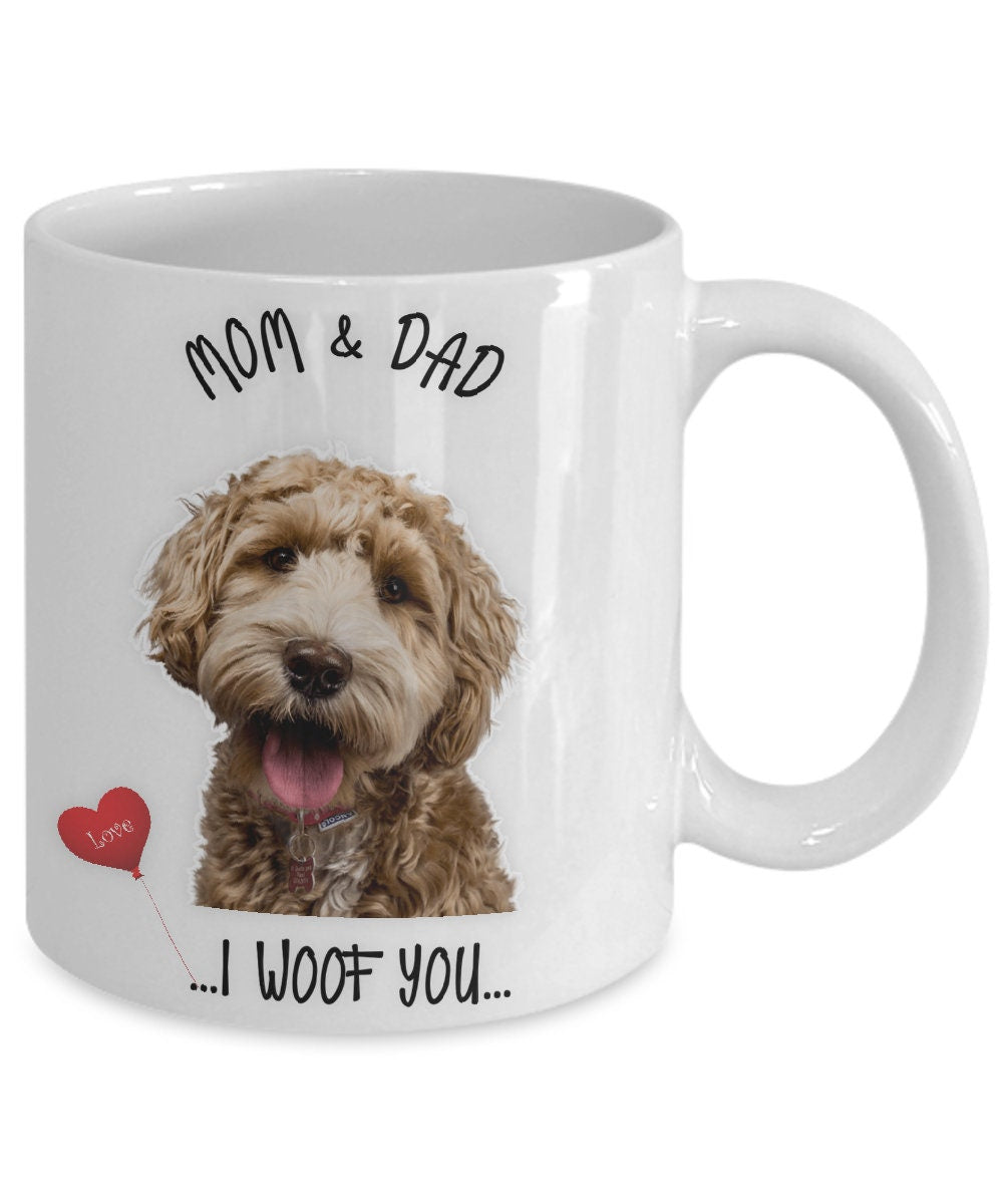 Lagotto Romagnolo Dog Mug I Woof You Gift for Mom and Dad