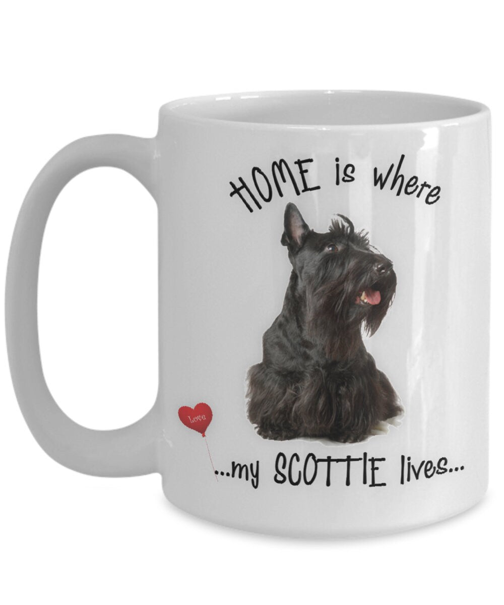 Home Is Where My Scottie Lives Coffee Mug Gift