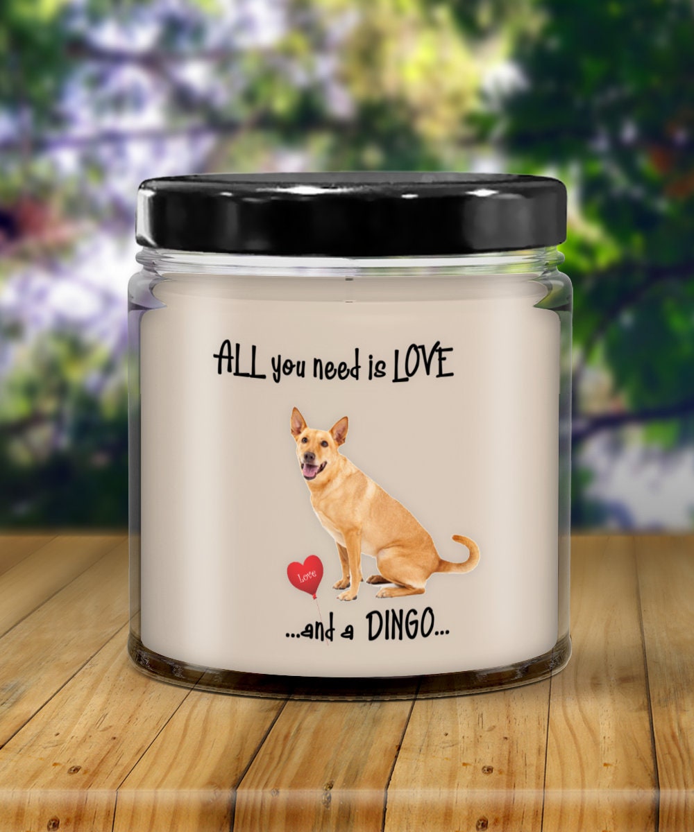 All you need is love with this Australian dingo dog candle
