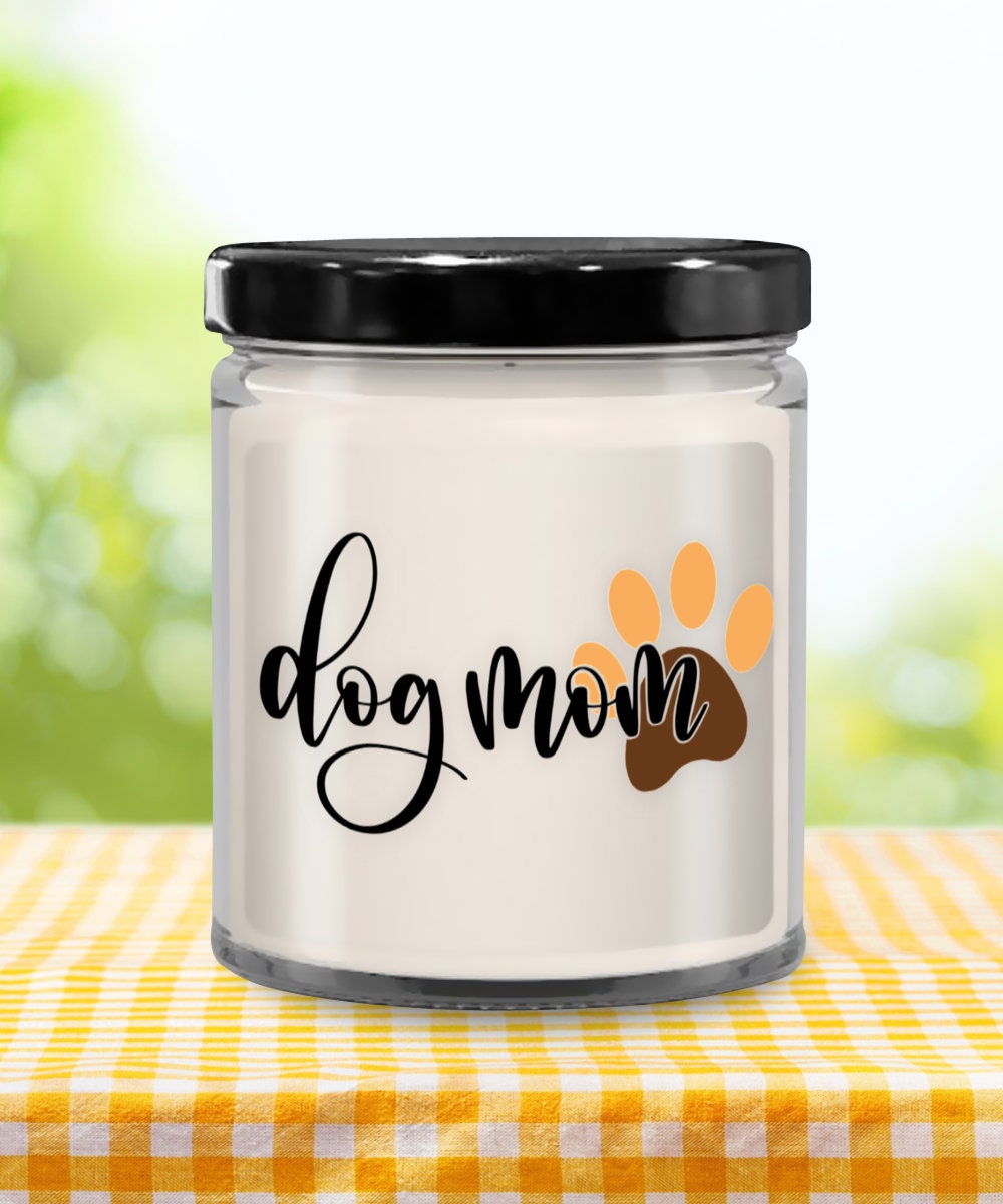 Dog Mom Candle Gift for Dog Lovers Cute Funny Scented Jar