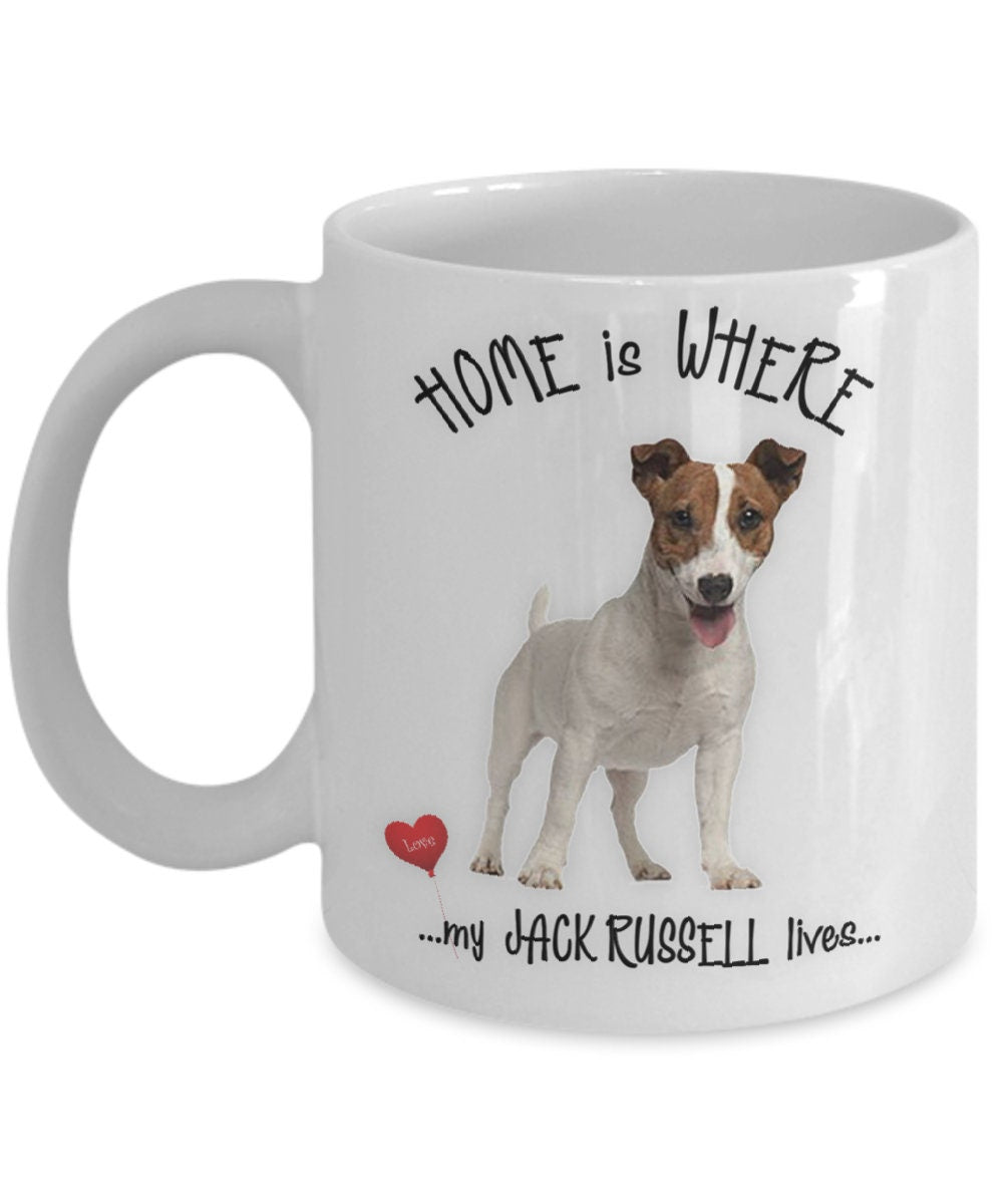 Home is where my Jack Russell lives coffee mug gift