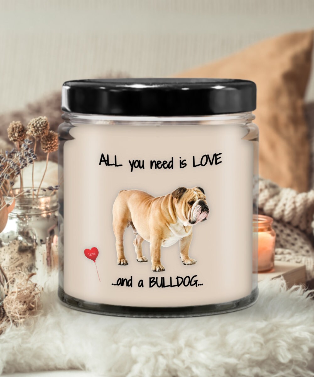Bulldog Gift Candle for Dog Lovers and Bulldog Moms