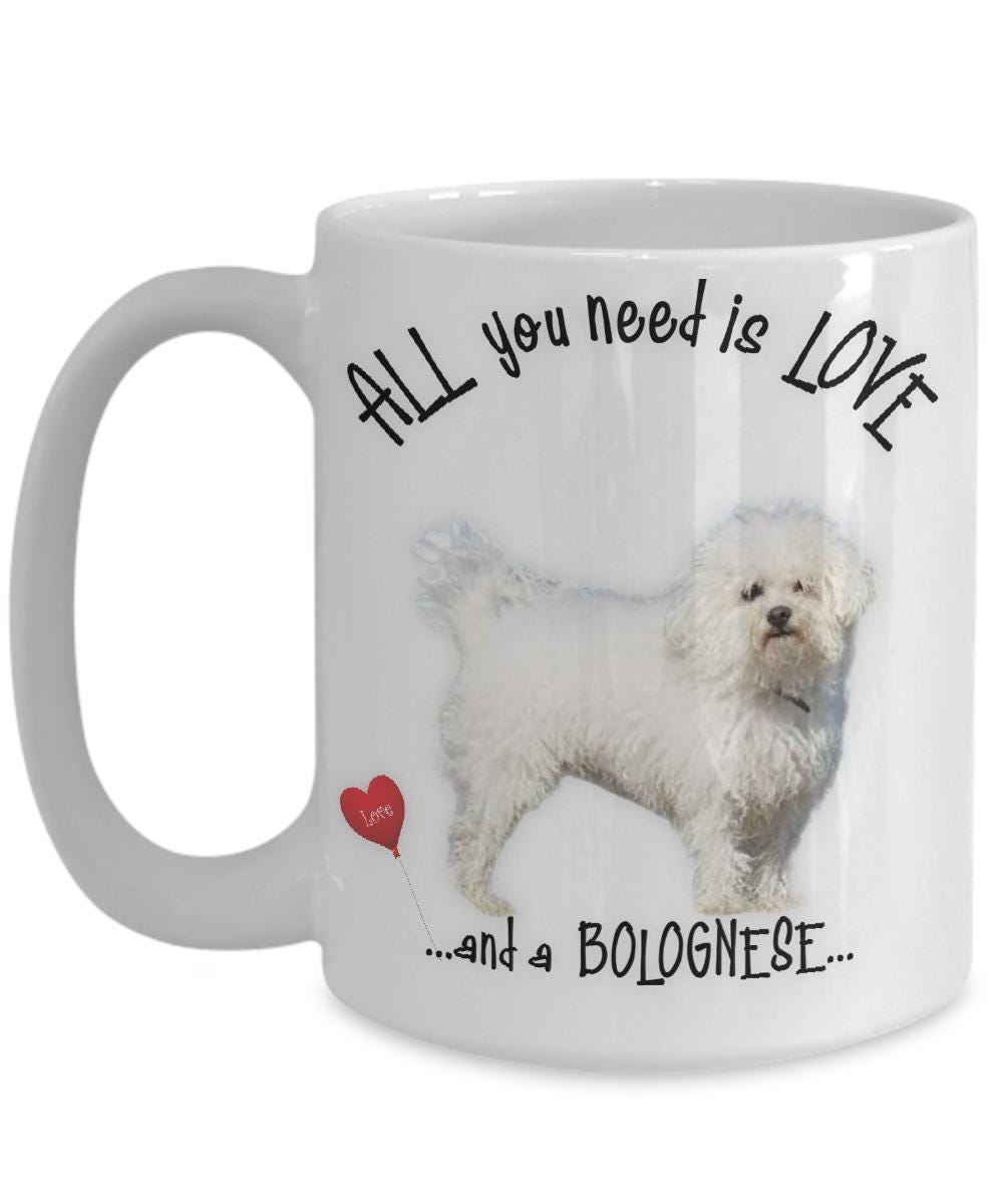 All you need is love and a Bolognese dog mug