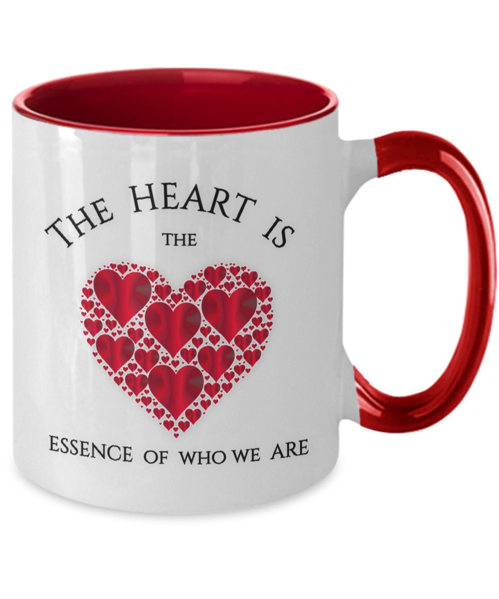 Heart Mug with Inspiring Life Quote Perfect Gift for Her