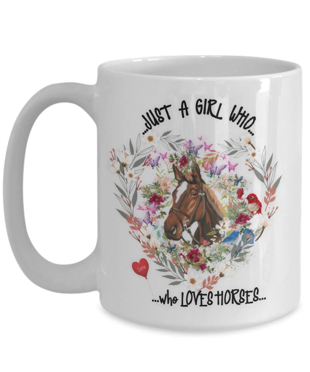 Horse Mug for Girls Who Love Horses Ceramic Coffee Gift