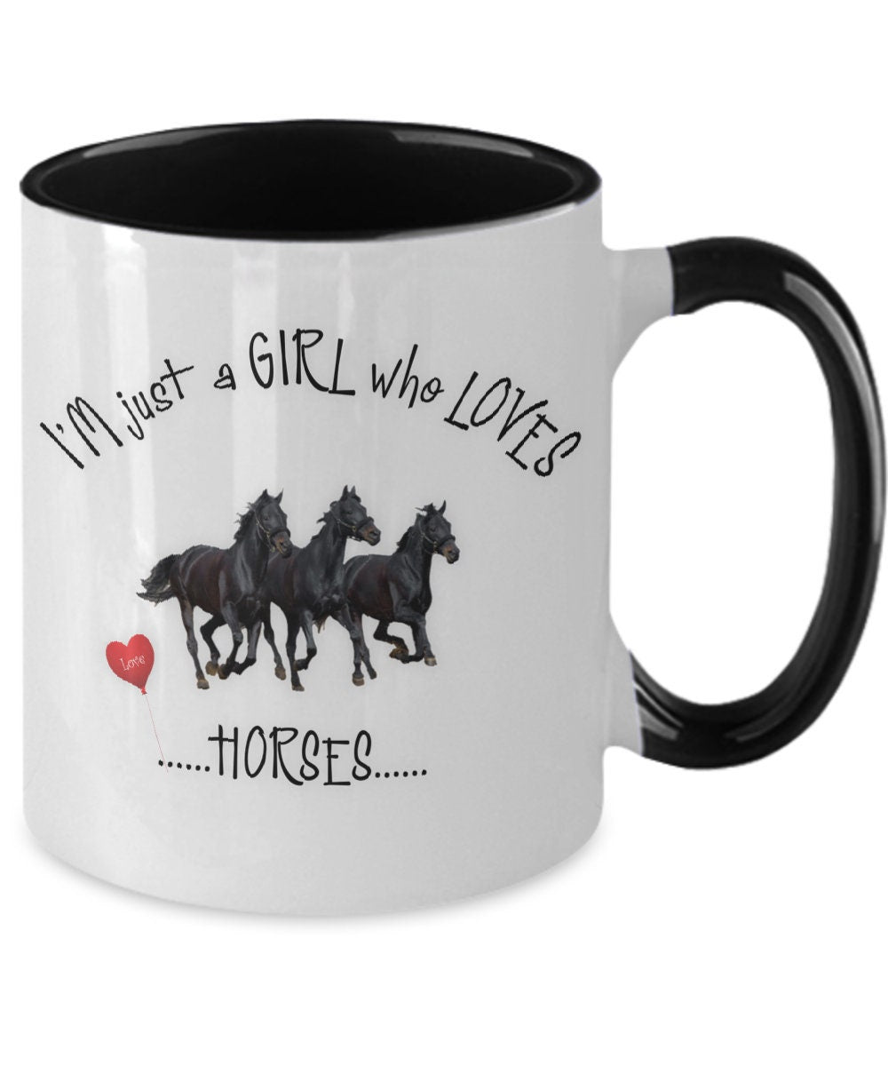 I’m just a girl who loves horses mug perfect horse lover gift
