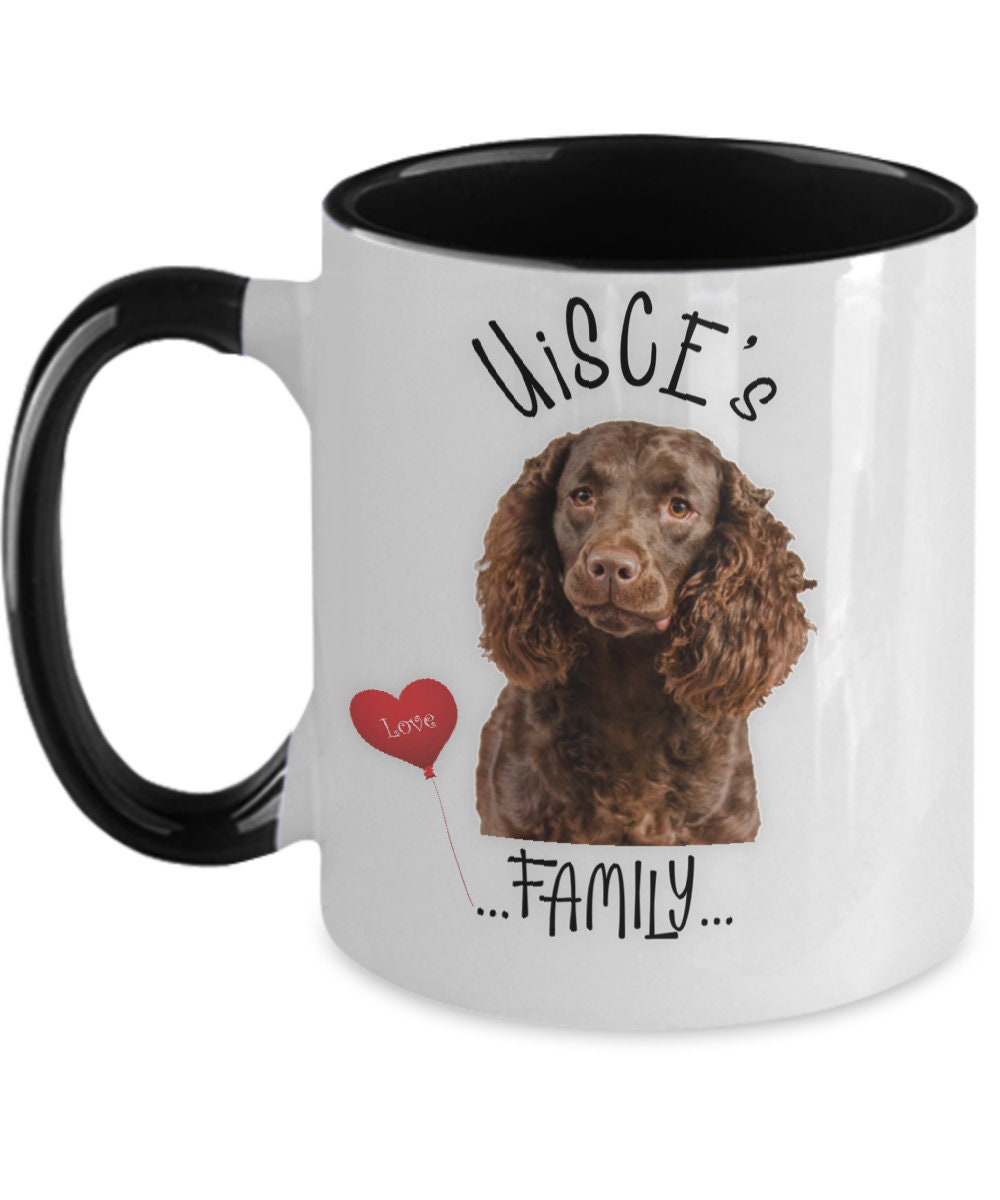 I love my Irish Water Cocker Spaniel Uisces family mug
