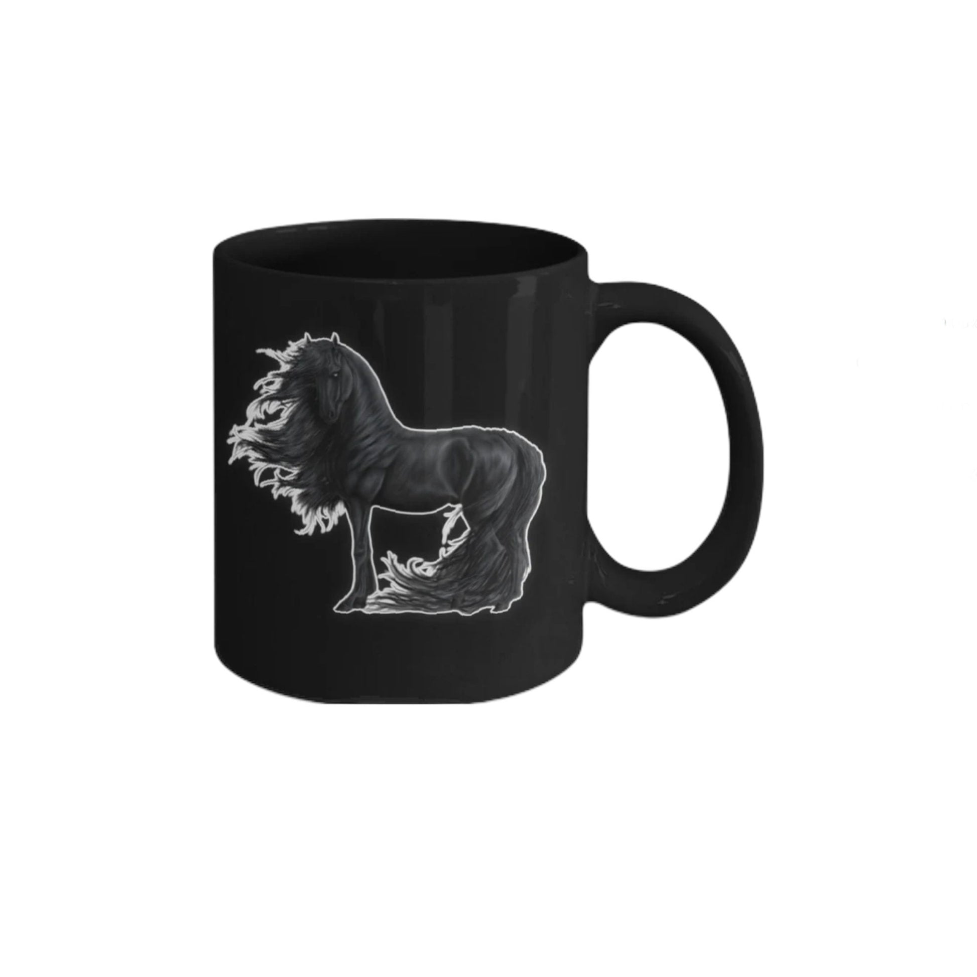 Black Stallion Horse Mug Perfect for Coffee Tea and Gifts