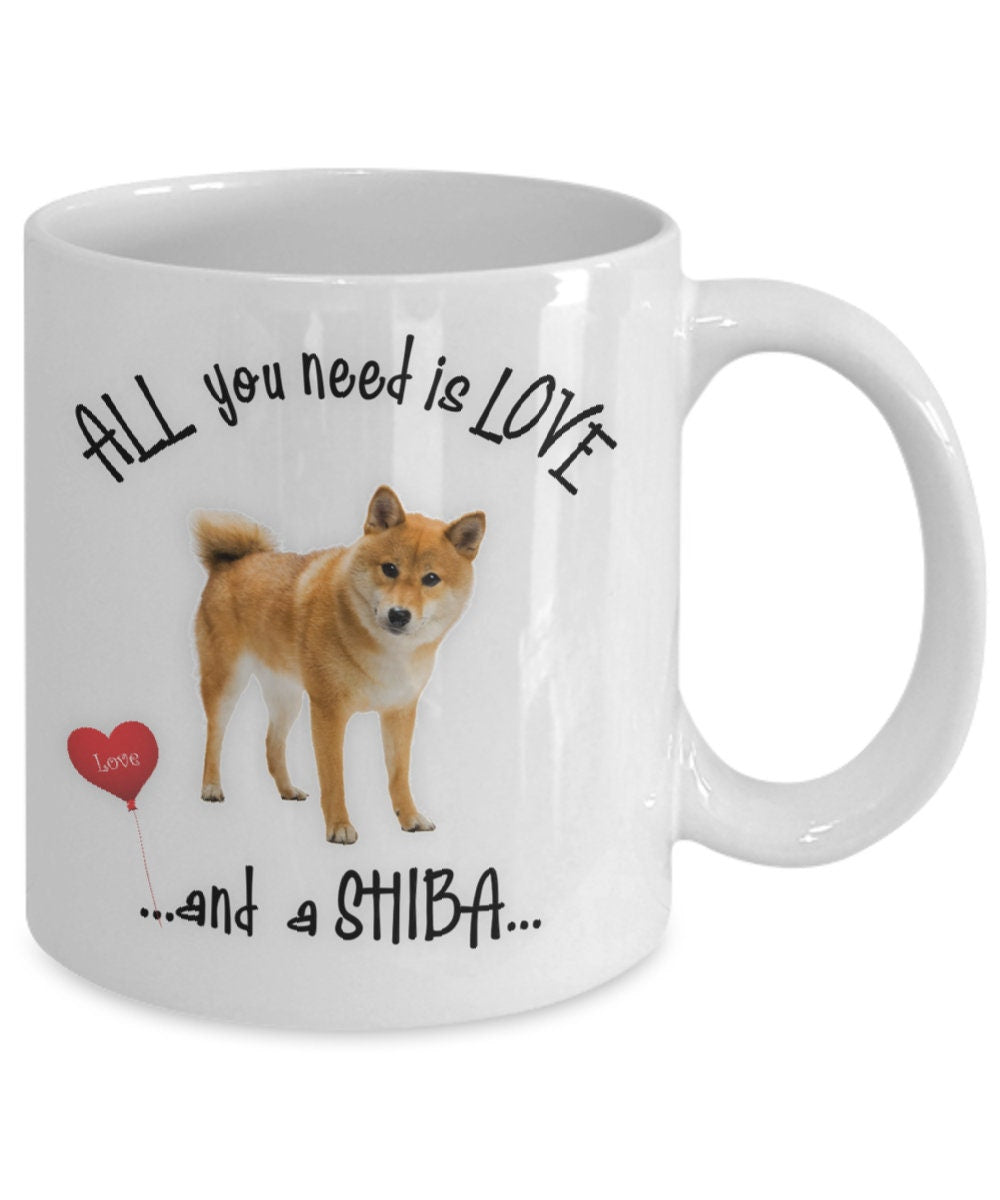 All you need is love and a Shiba coffee mug gift