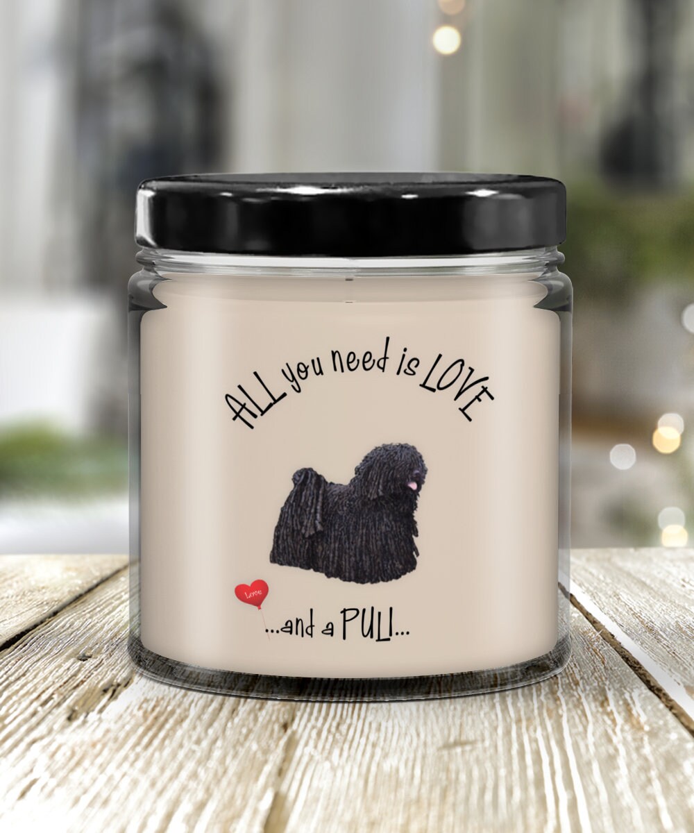 Puli Dog Vanilla Candle Gift for Pet Lovers and Dog Owners