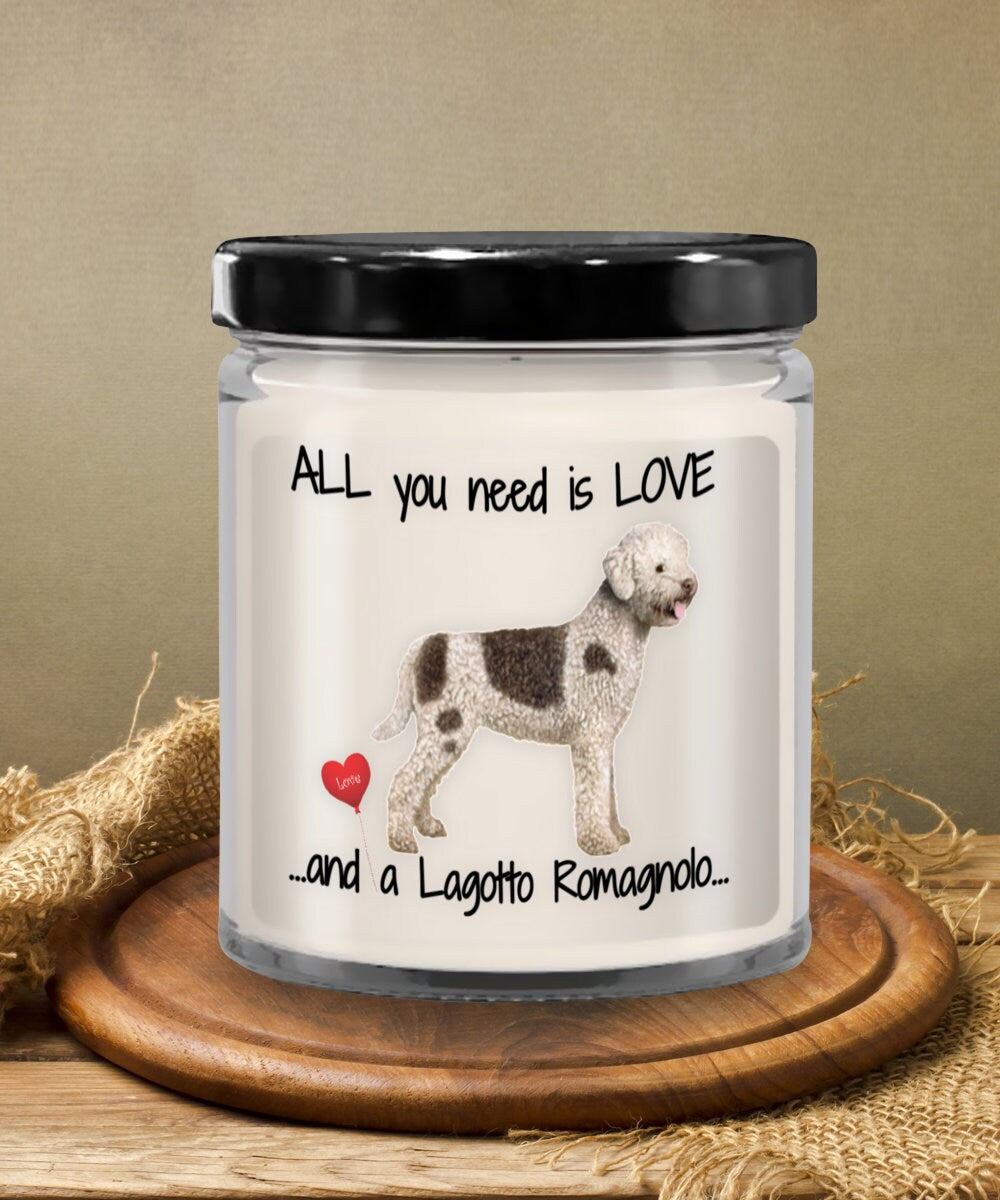 All you need is love and a Lagotto Romagnolo dog candle