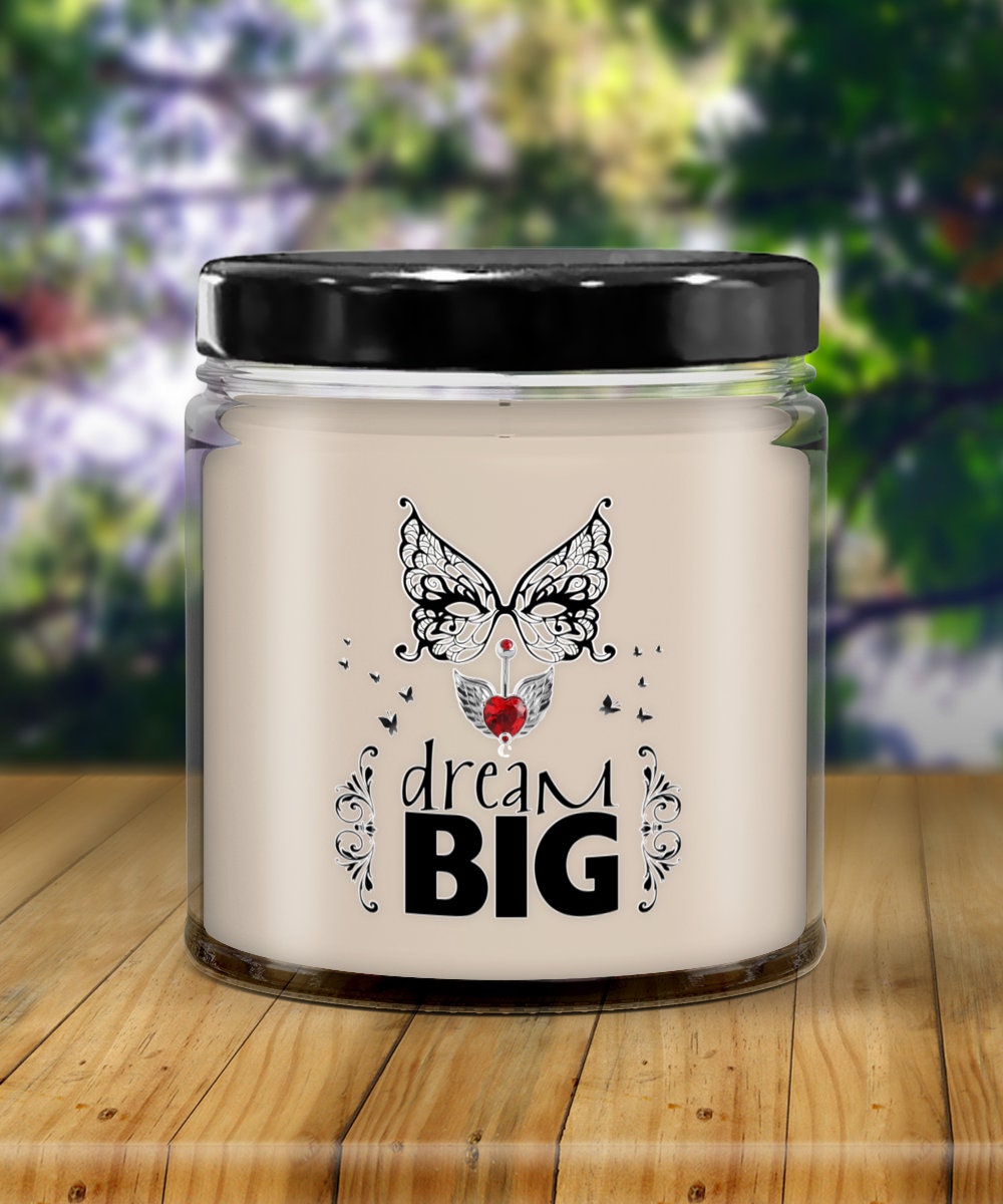 Dream Big Candle in Jar Inspires with Butterfly Design