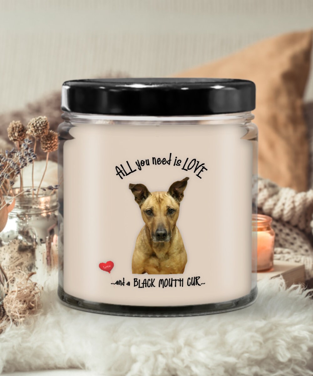 Black Mouth Cur Dog Candle Gift Set for Pet Lovers