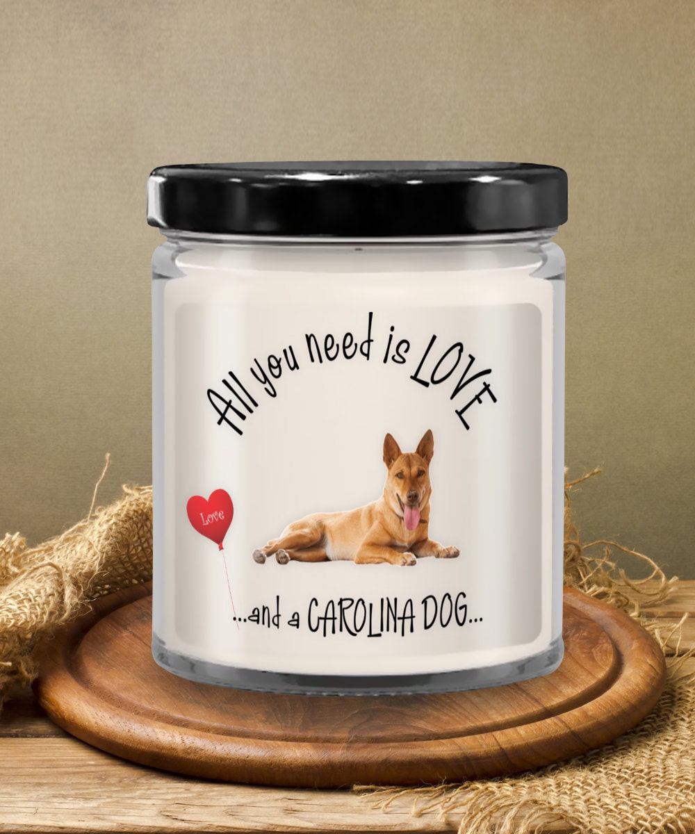 All you need is love and a Carolina dog candle gift