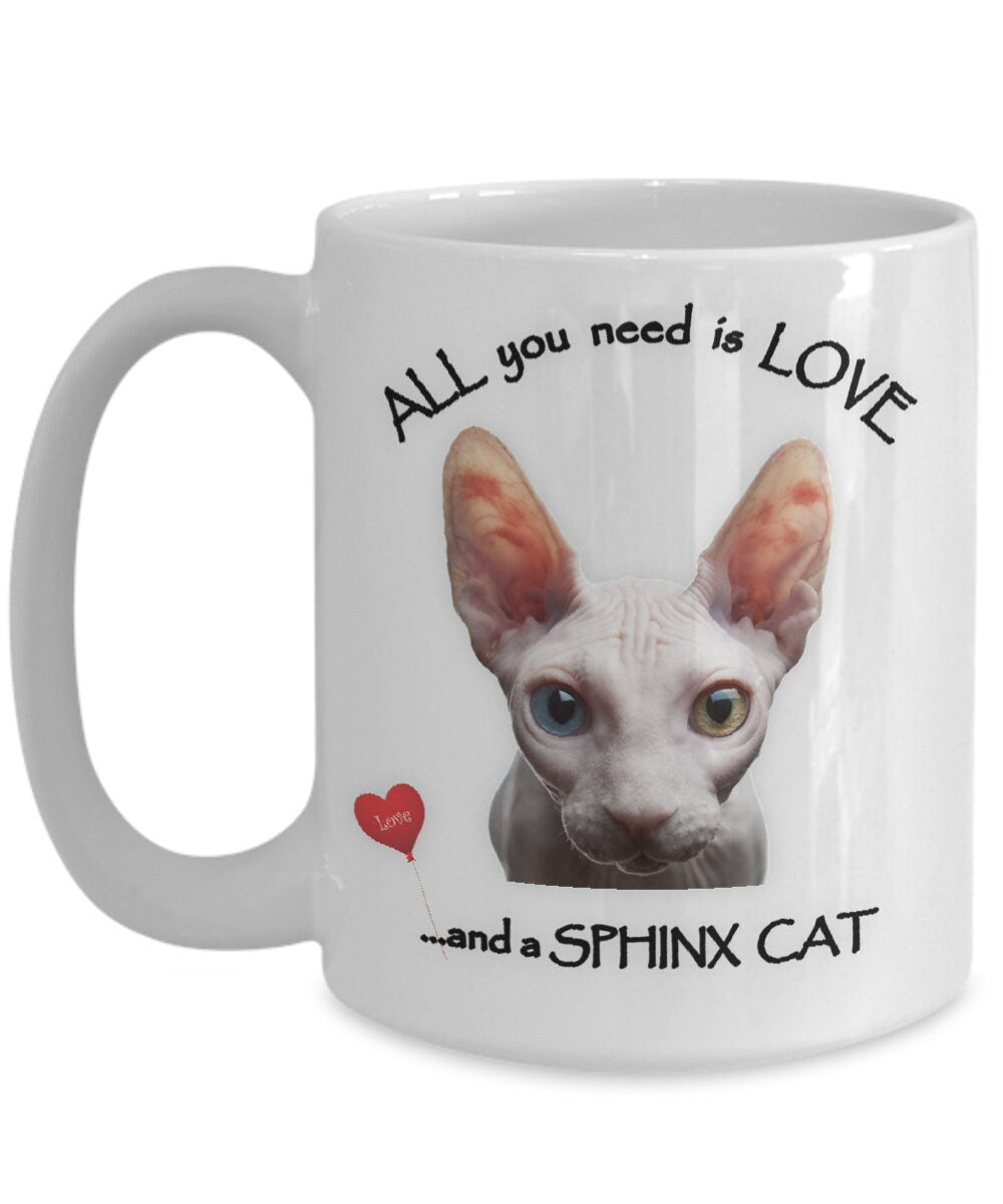 Show your love for Sphynx cats with this unique coffee mug