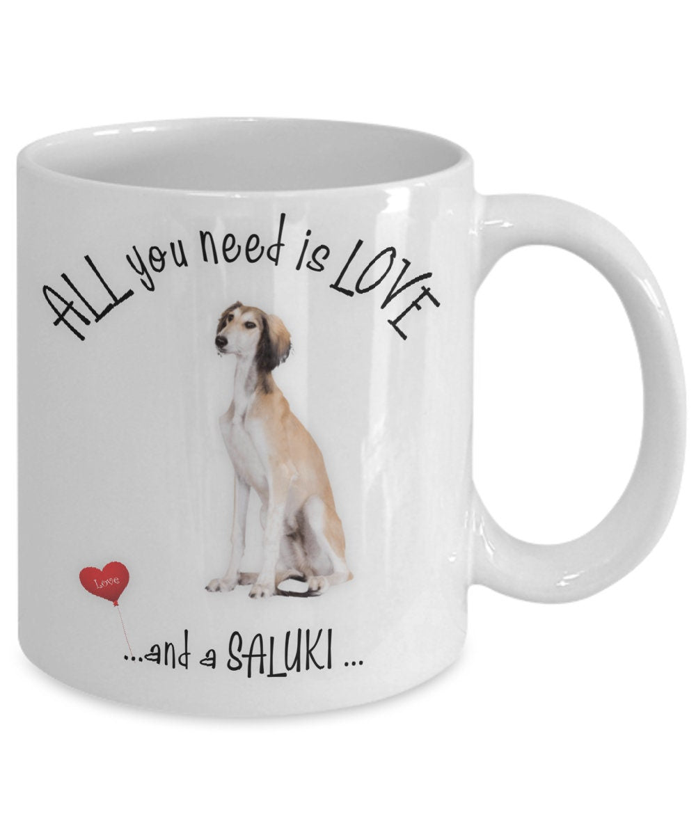 All you need is love and a Saluki coffee mug gift