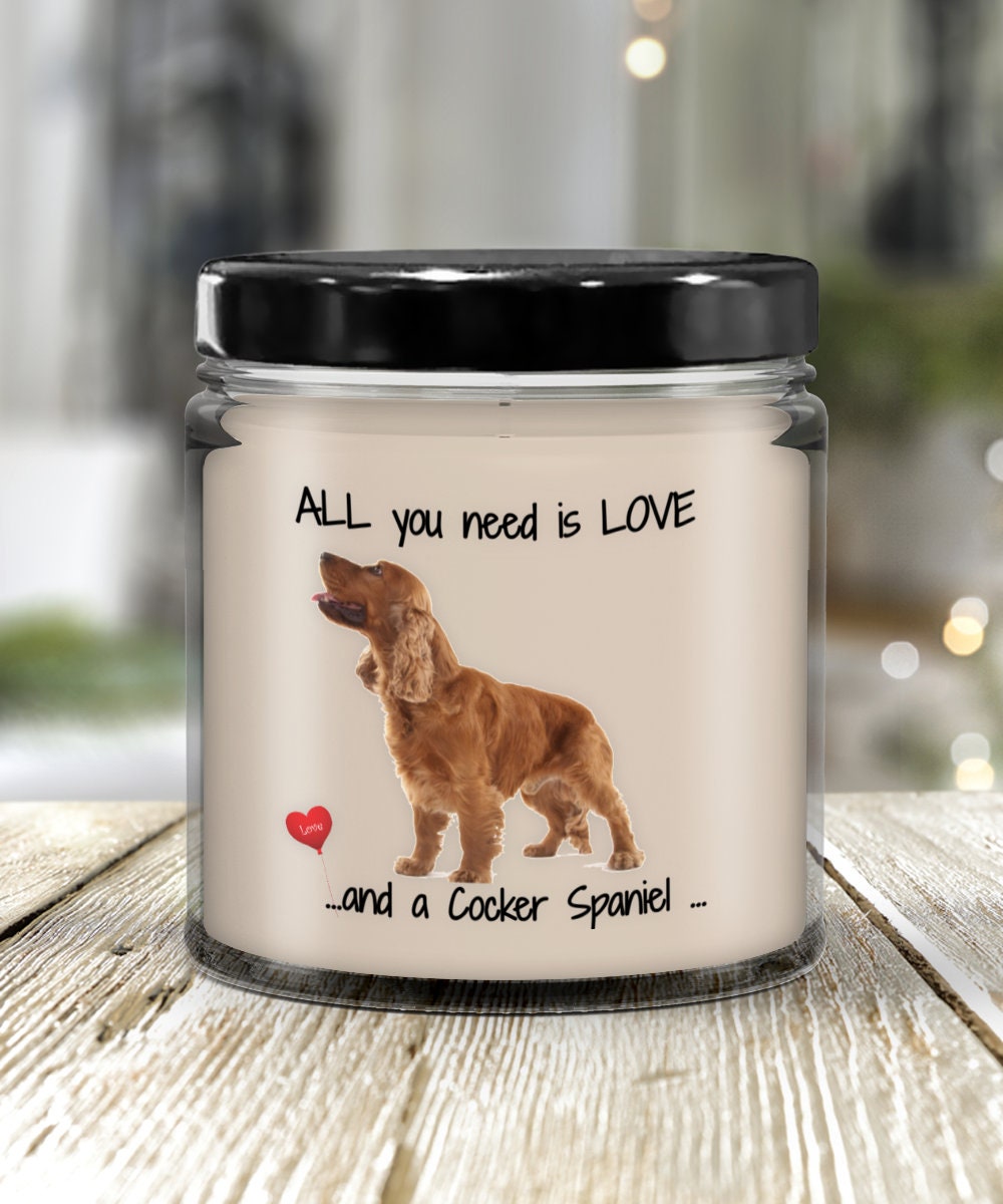 Cocker Spaniel Dog Candle Gift for Pet Lovers and Owners