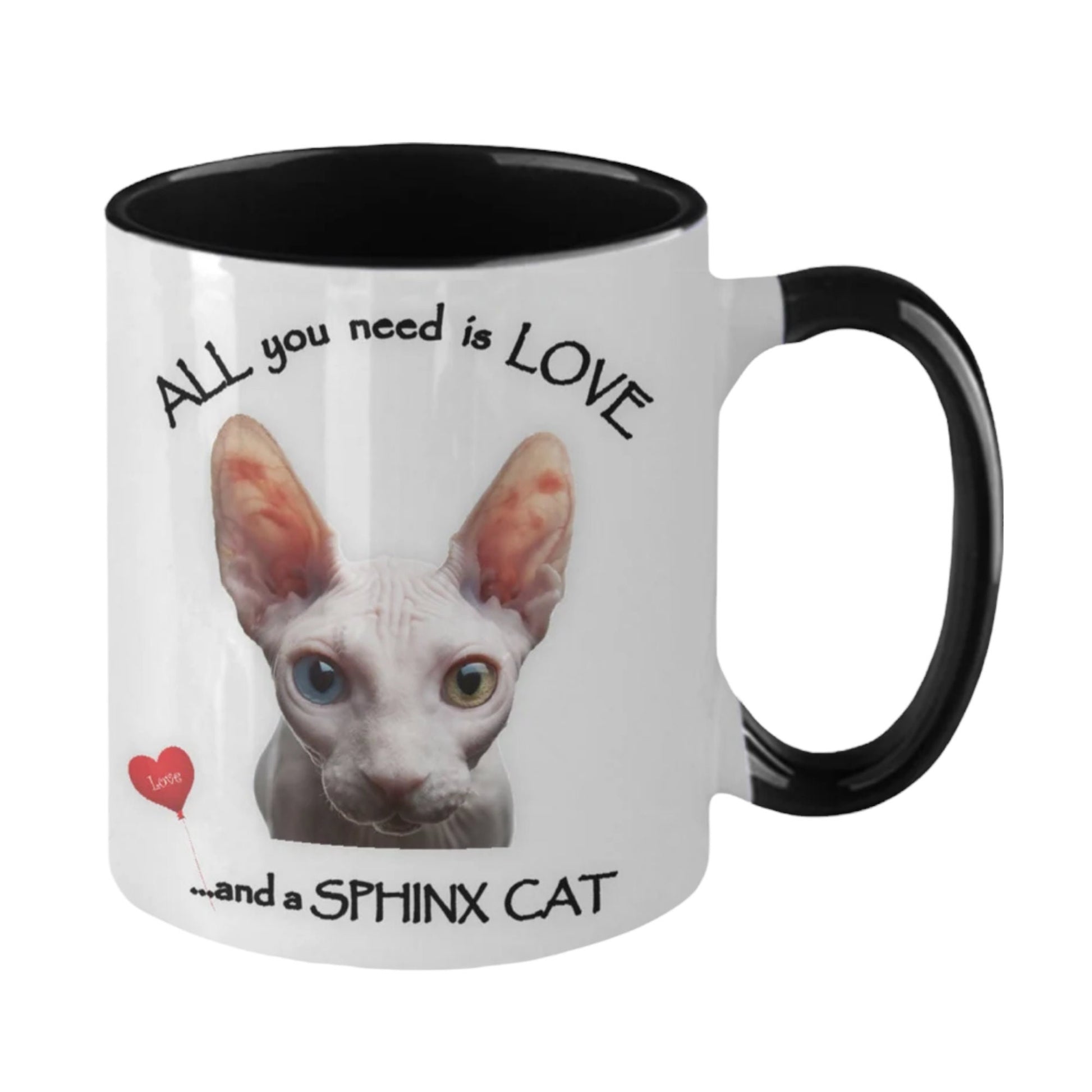 All you need is love and a Sphynx Cat coffee mug gift