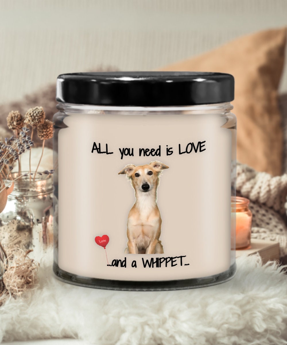 Whippet Dog Candle Gift Brings Love and Light to Any Home