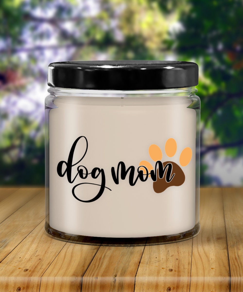 Dog Mom Candle Gift for Dog Lovers Cute Funny Scented Jar
