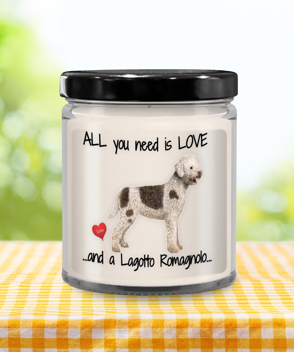All you need is love and a Lagotto Romagnolo dog candle