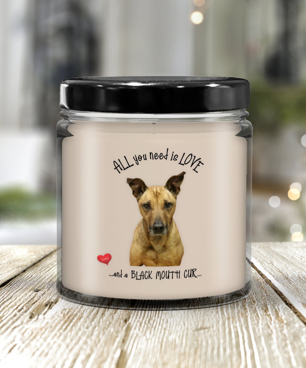 Black Mouth Cur Dog Candle Gift Set for Pet Lovers