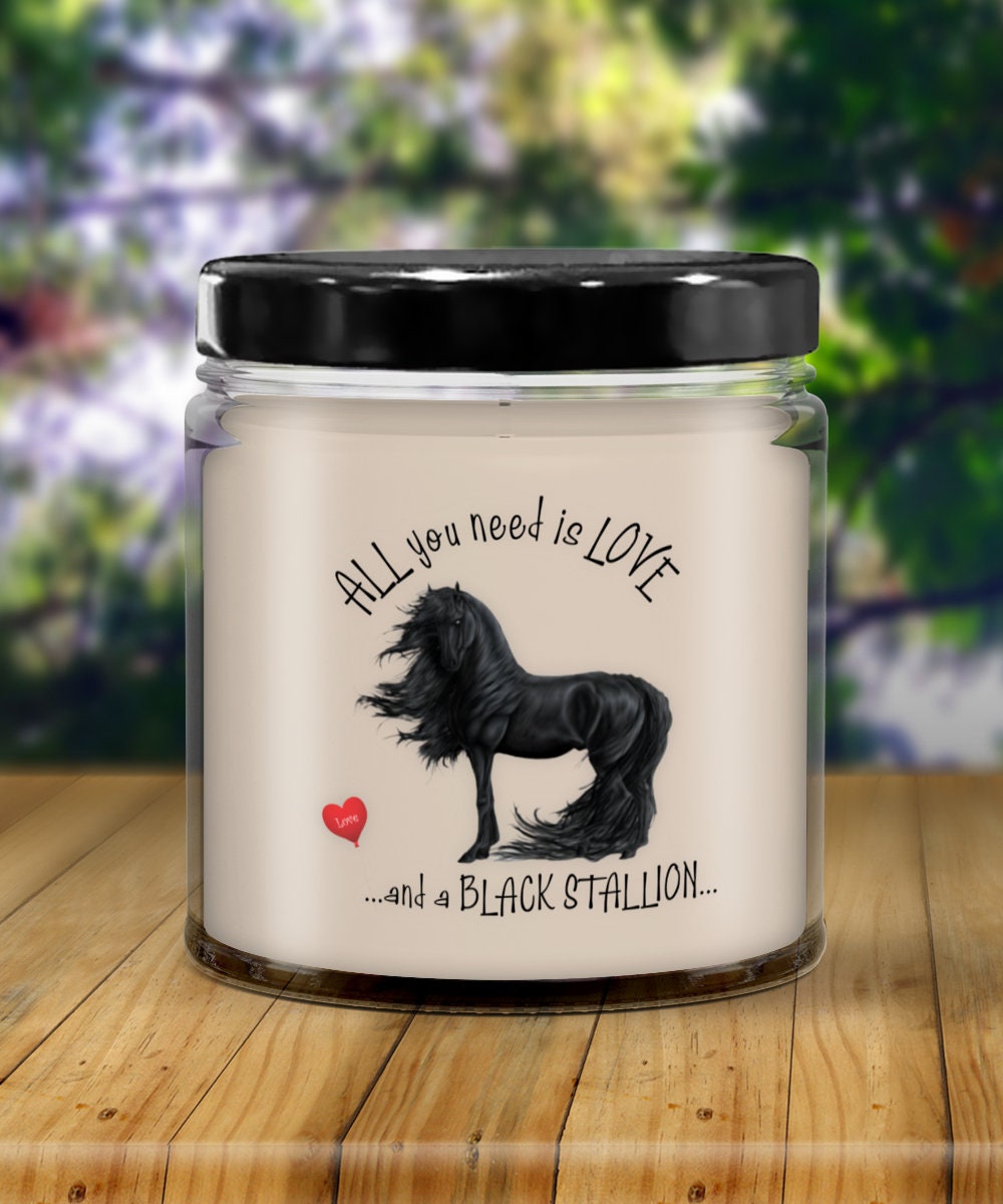 Black Stallion Horse Candle Perfect Gift for Riders and Horse Moms