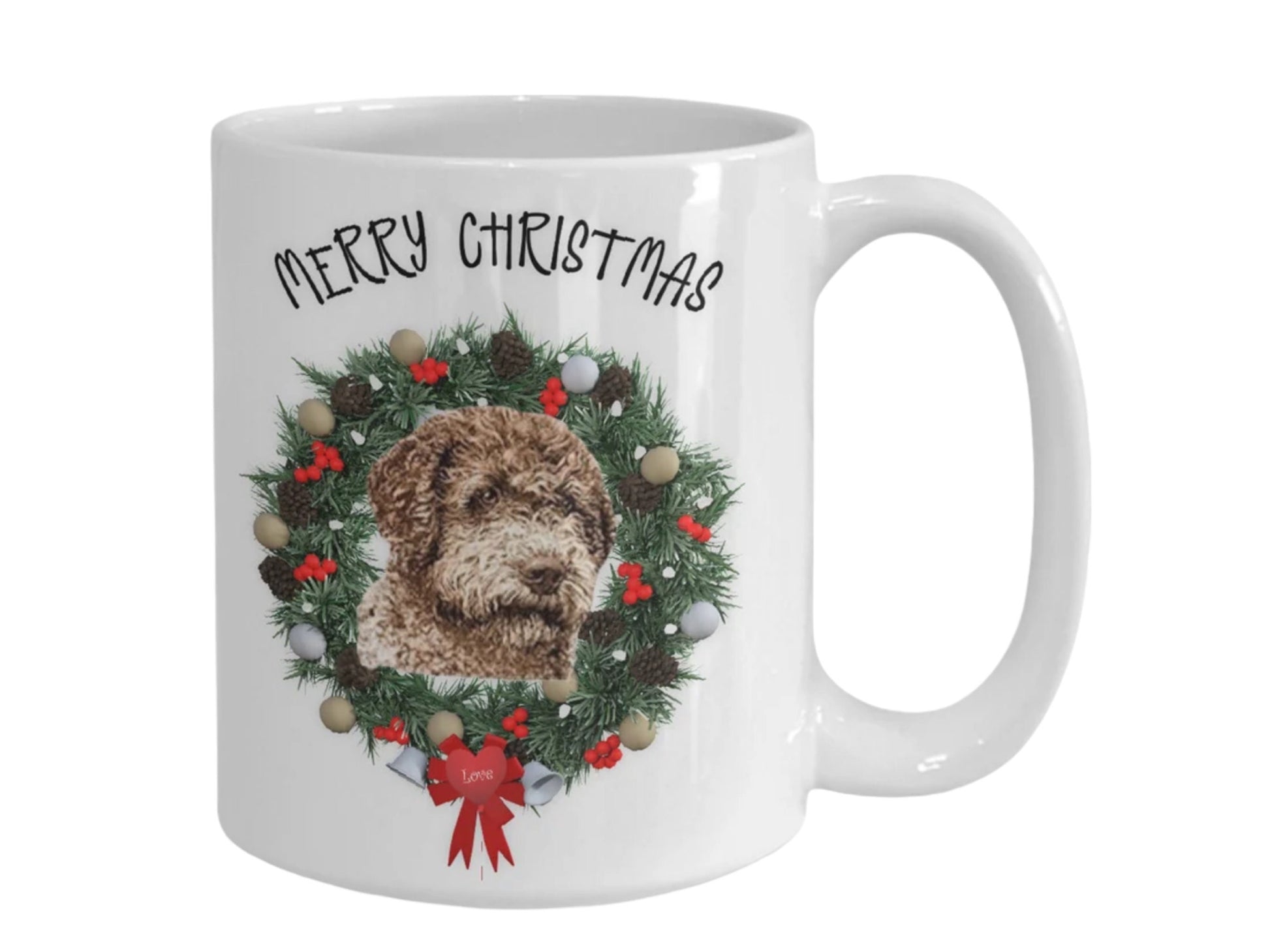 Lagotto Romagnolo Christmas Mug Festive Dog Holiday Coffee Cup
