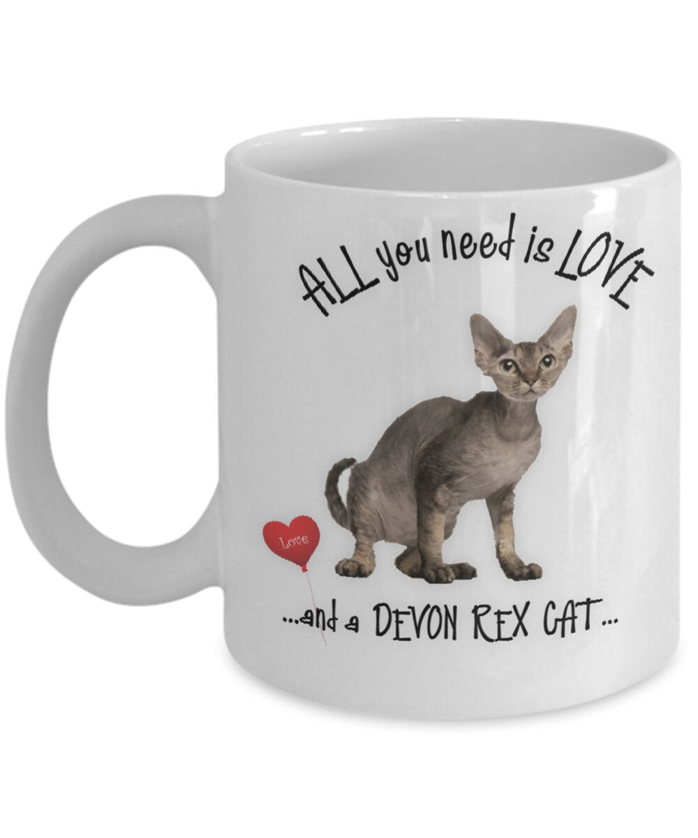 All You Need Is Love and a Devon Rex Cat Mug Gift