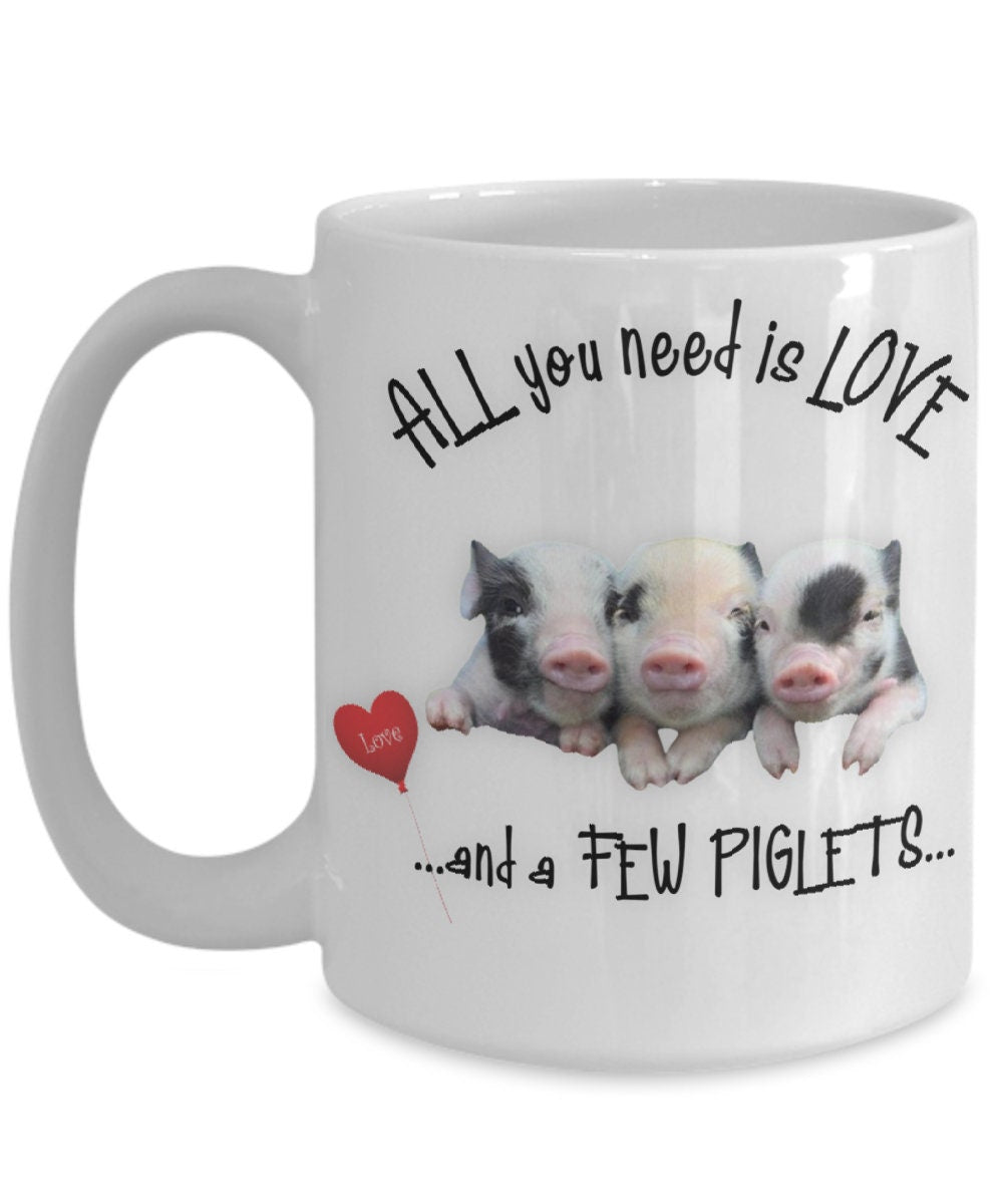 All you need is love and piglets with this cute pig mug gift