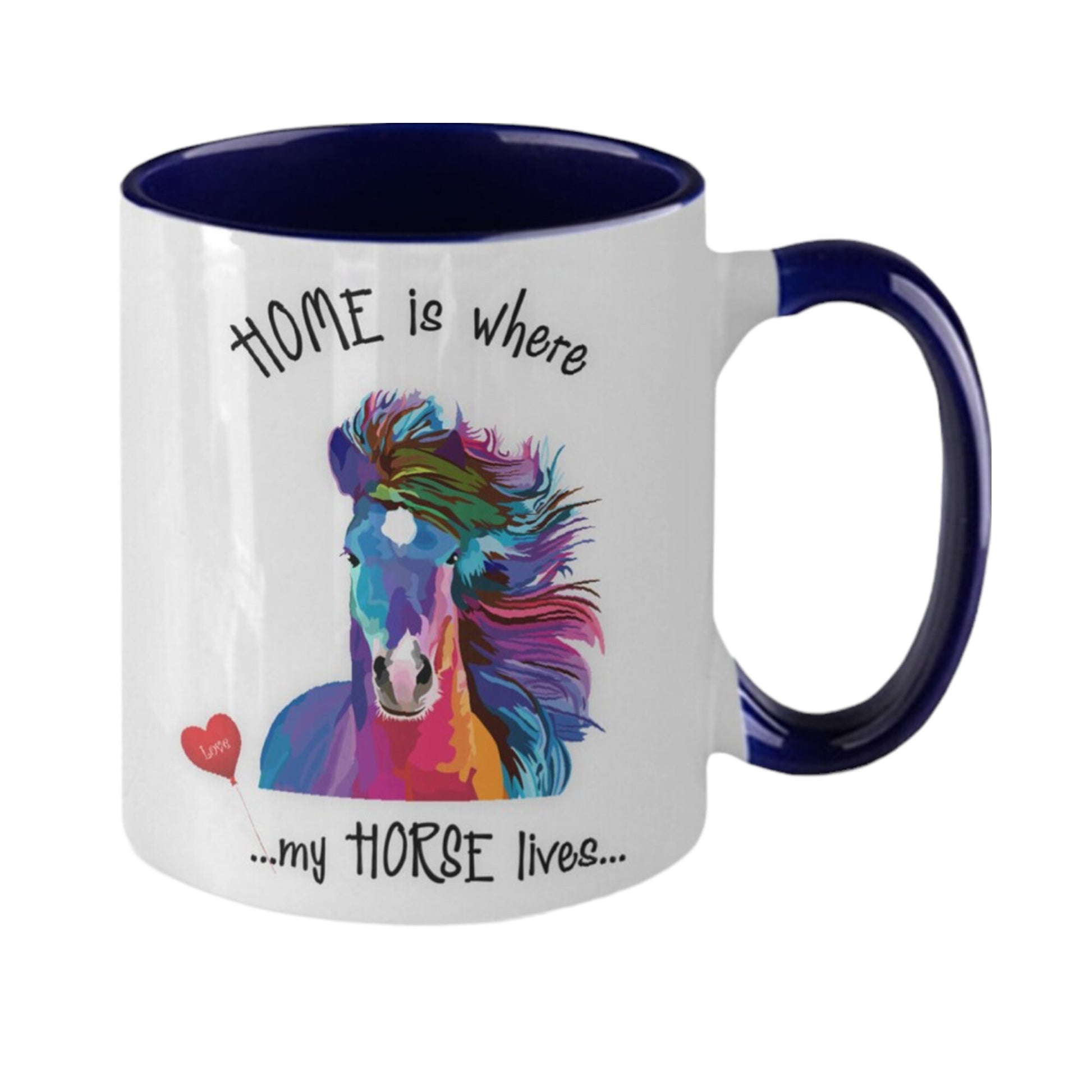 Watercolor Horse Mug Home Is Where My Horse Lives Coffee Cup