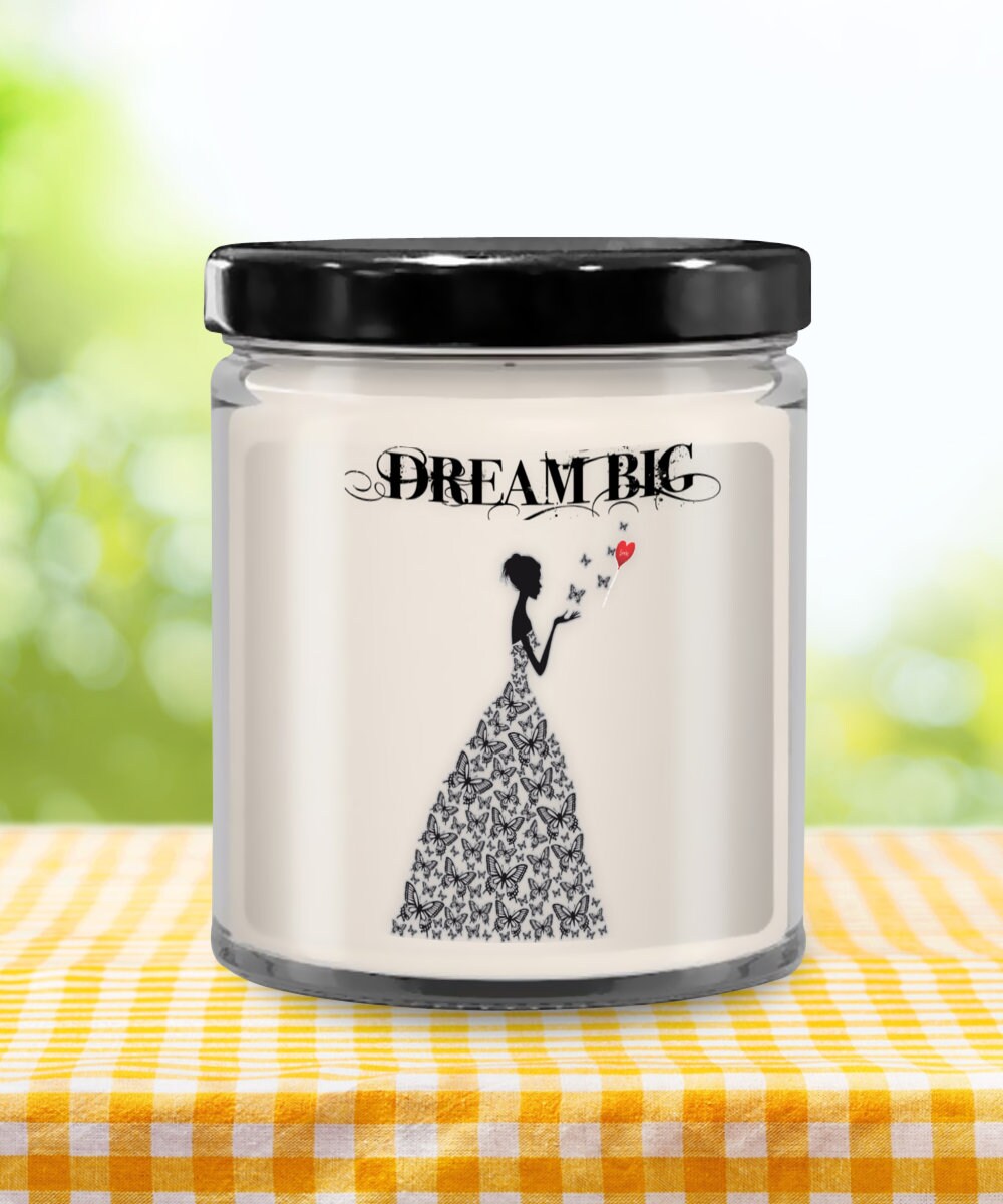 Dream big candle inspirational gift for her or daughter