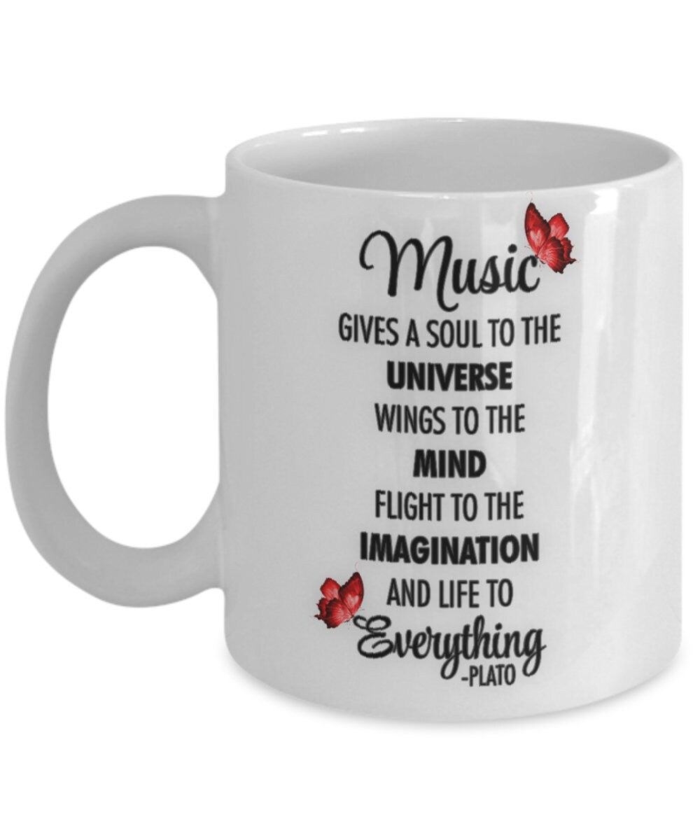 Inspirational Music Quote Coffee Mug for Everyday Motivation