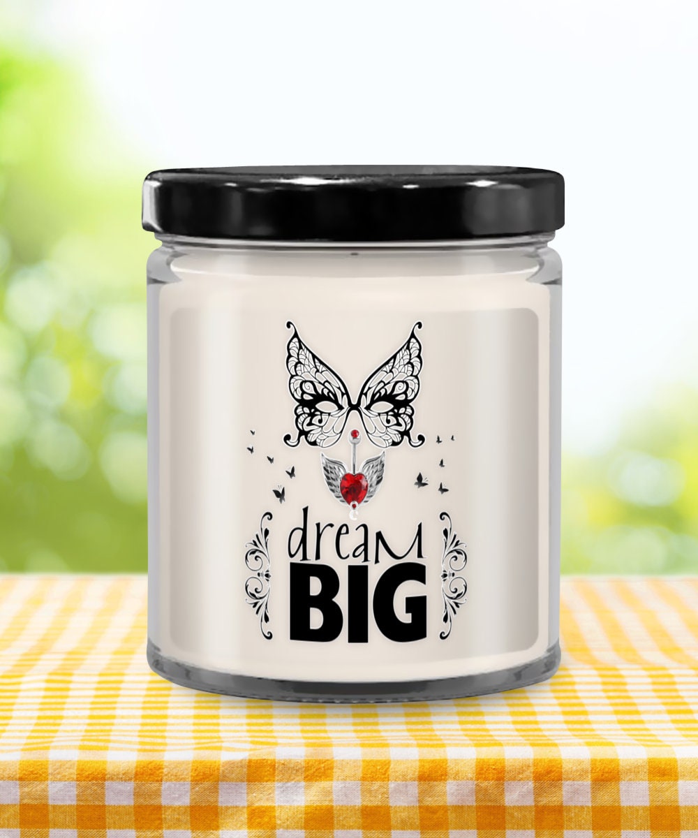 Dream Big Candle in Jar Inspires with Butterfly Design