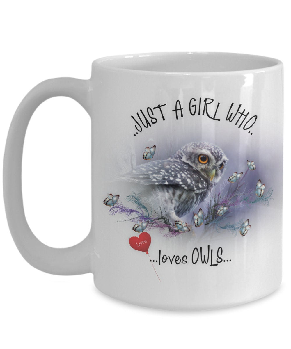 Owl Coffee Mug for Women Who Love Owls Unique Gift Idea