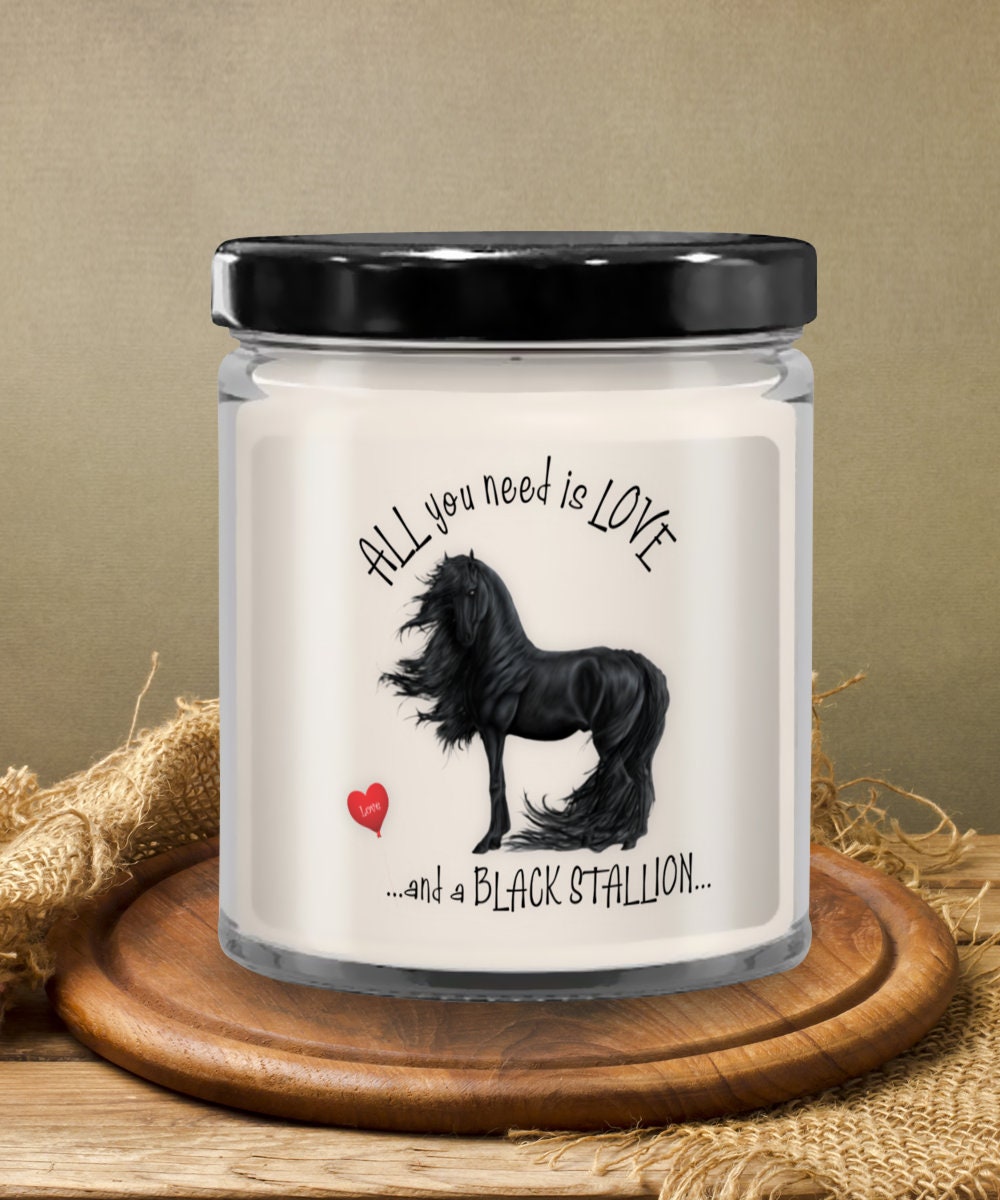 Black Stallion Horse Candle Perfect Gift for Riders and Horse Moms