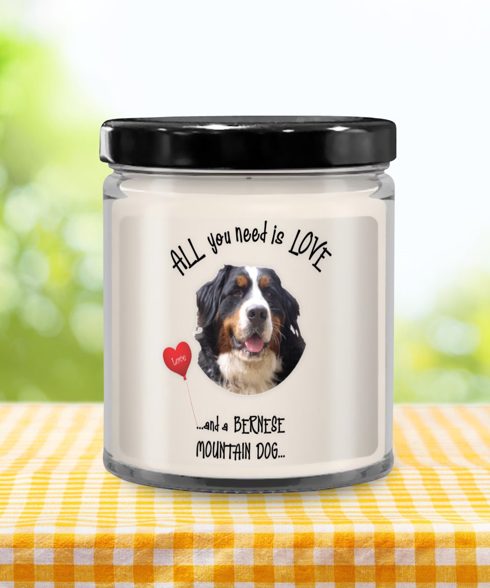 Bernese Mountain Dog Candle Gift for Dog Lovers and Home Decor