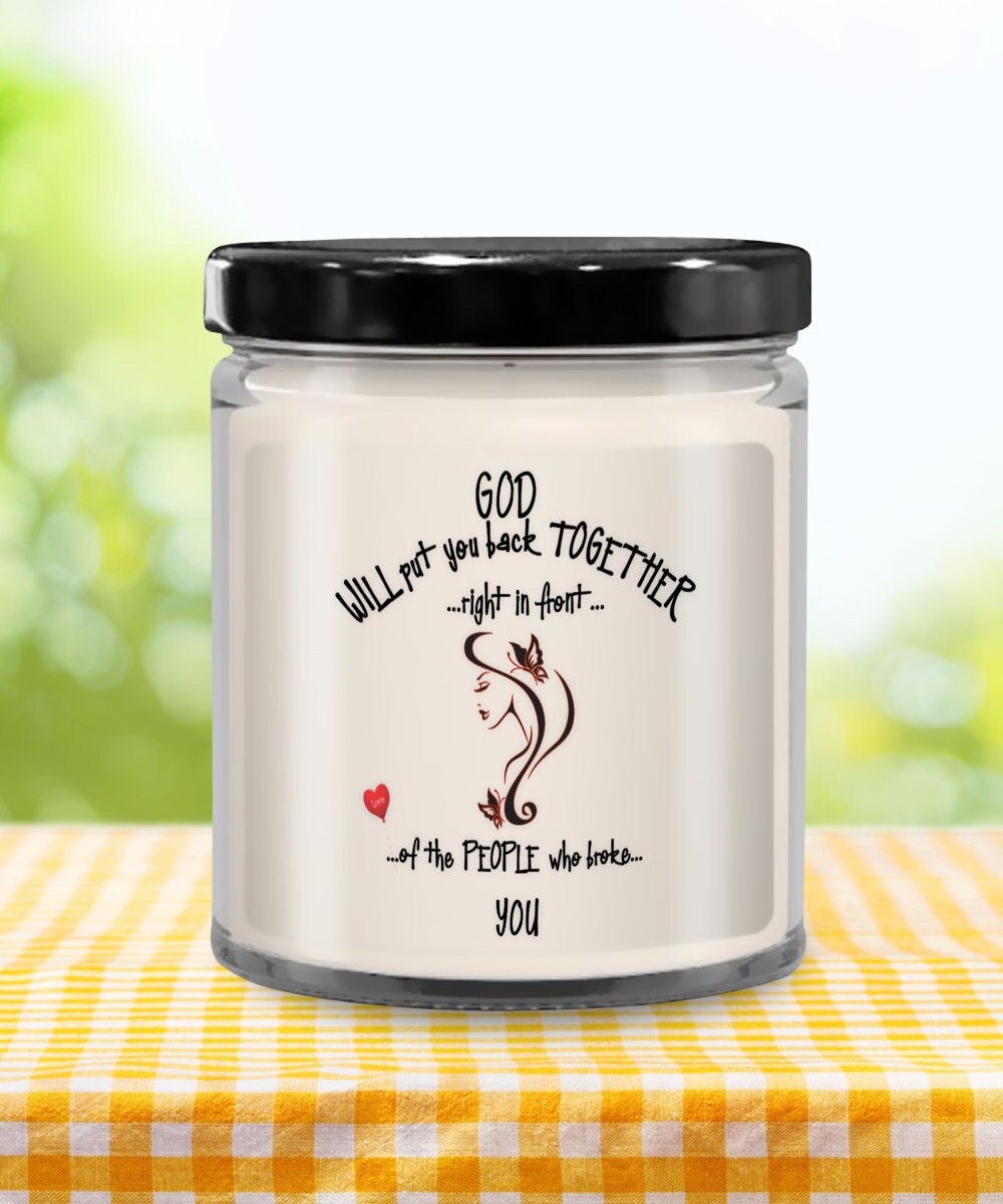 Vanilla Candle Life Quote Gift for Mother’s Day God Will Restore You