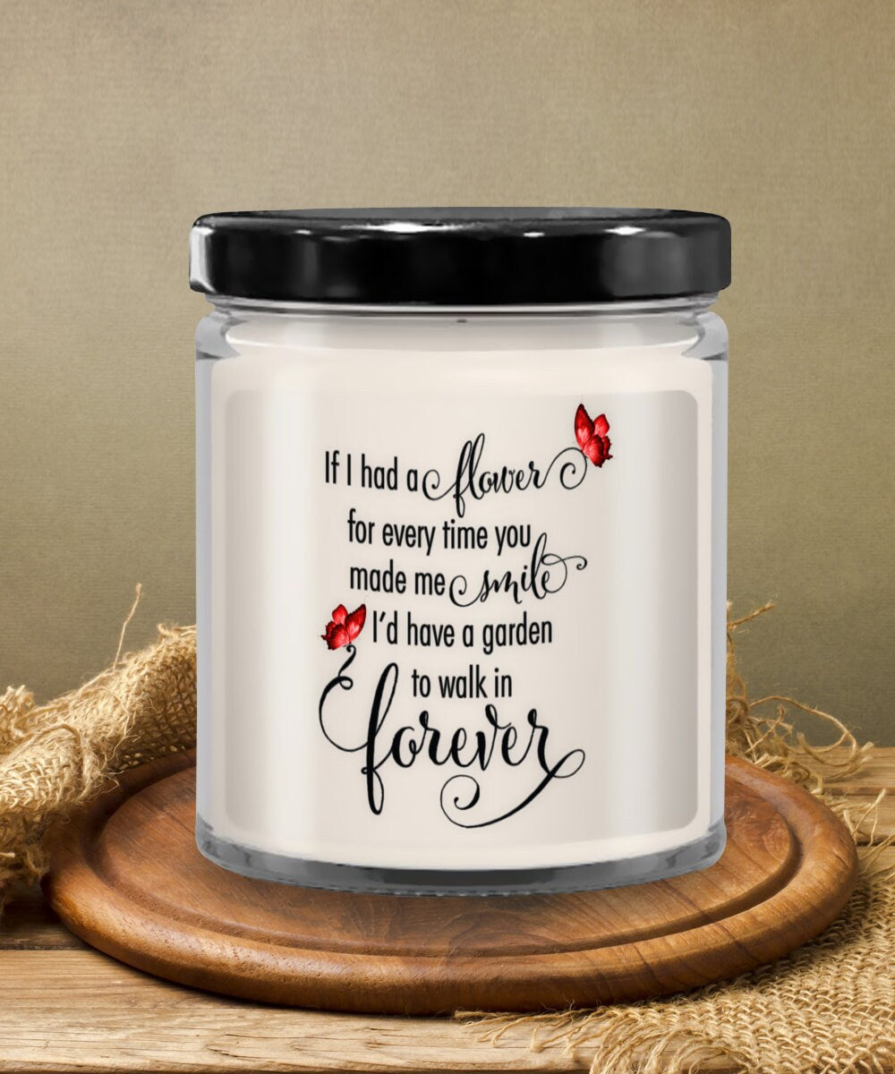 Flower Design Vanilla Candle Gift for Her Perfect for Mother’s Day