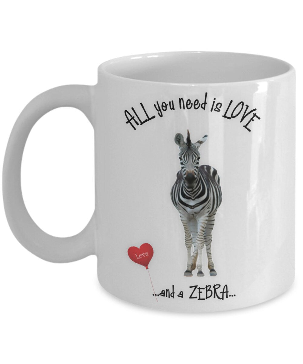 All you need is love and a zebra mug for a perfect gift