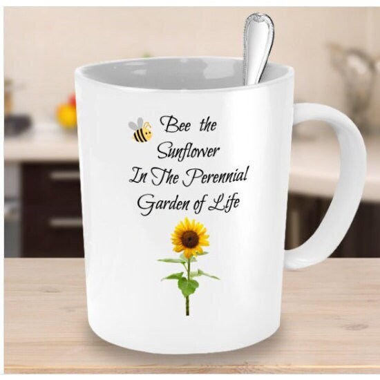 Flower Mug with Sunflower Design Perfect Gift for Mom