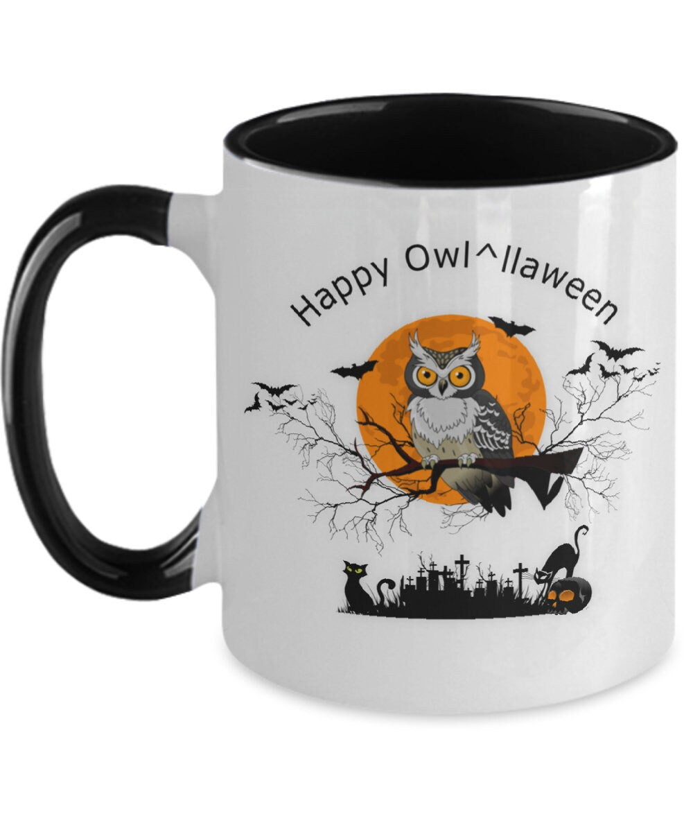 Happy Owl Halloween Mug Perfect Gift for Owl Lovers