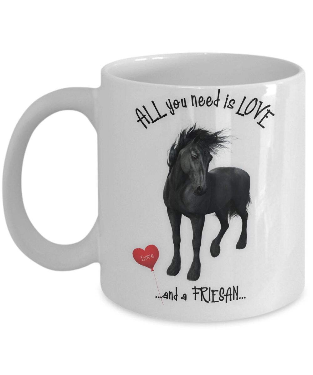 Friesian Horse Coffee Mug Makes a Perfect Gift for Horse Lovers