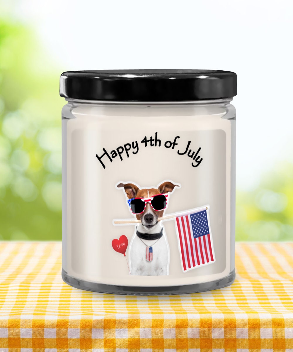 Happy 4th of July Candle Patriotic Gift Idea for Celebration