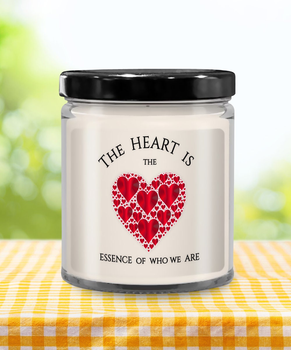 Heart Candle with Loving Heart Quote Perfect for Mom or Daughter